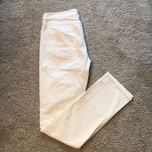 J. Crew white straight leg jeans